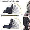 Nice C Heated Bleacher Seat, 5 Reclining Positions Waterproof Cushion, Upgraded Ultralight, Foldable, Extra Thick Padding, with Shoulder Straps & Net Pockets, No Power Bank Included (1 Pack)