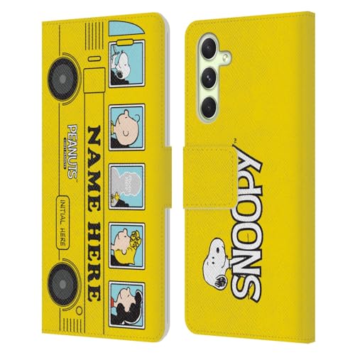 Étui portefeuille personnalisé Samsung Galaxy A54 5G avec motif Peanuts jaune