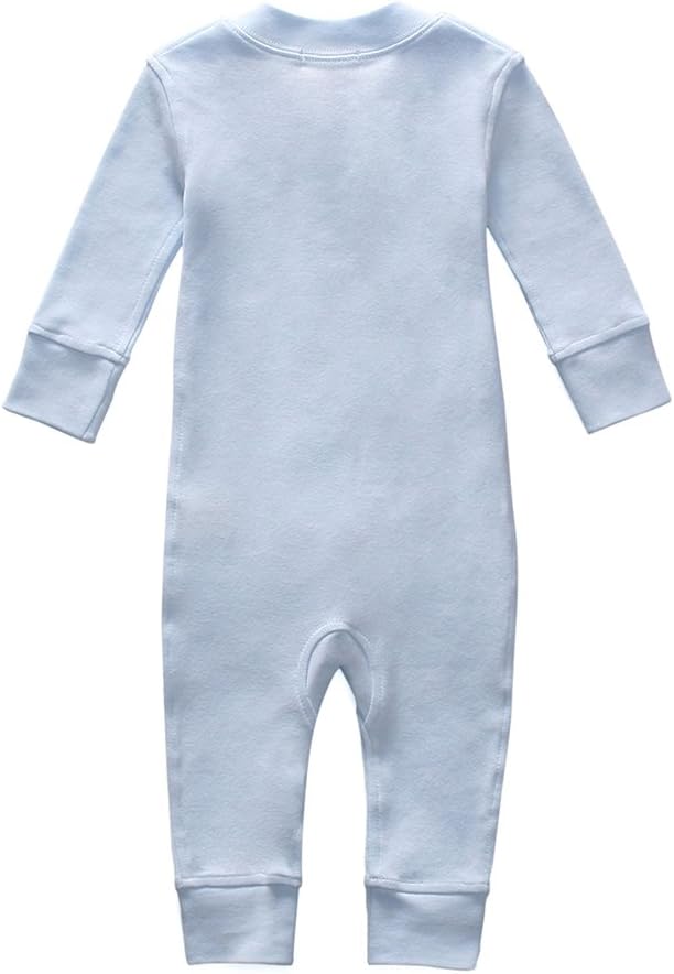Owlivia Organic Cotton Baby Boy Girl Zip up Sleep 'N Play Pjs, Footless, Long Sleeve - Image 3