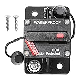 Oyviny 60 Amp Circuit Breaker for Overload Protection 12-48V DC, Waterproof Surface Mount Marine Bre