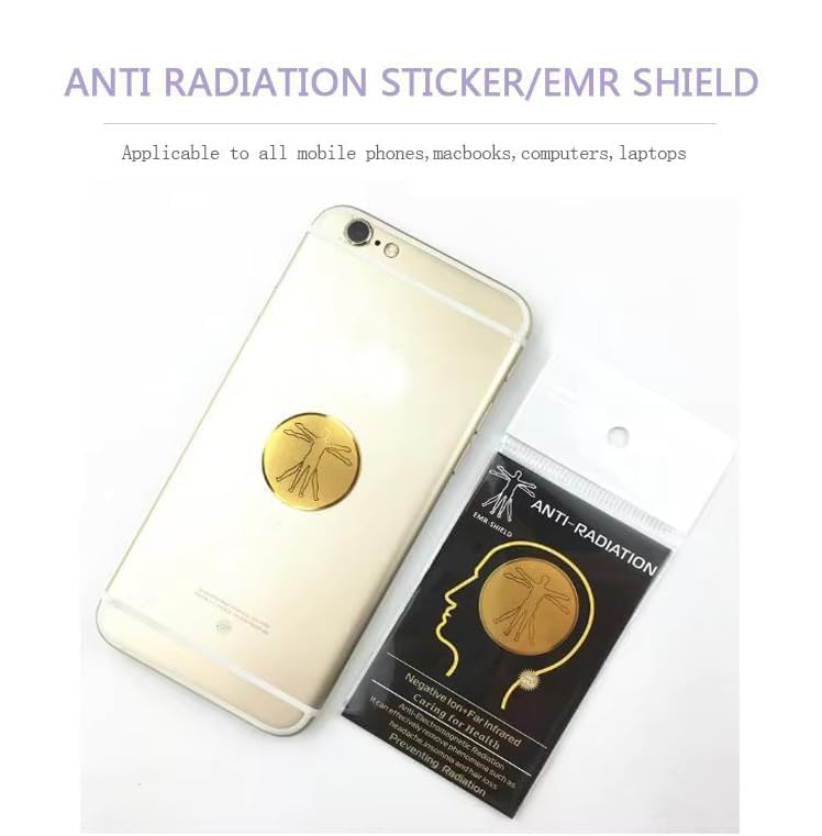 Image of Mizi (6-Pack) Metal Device Stickers for Mobile Phones, Laptops & Tablets | Ultra-Thin Adhesive Metallic Patches for Electronic Devices | Universal Compatibility | Gold