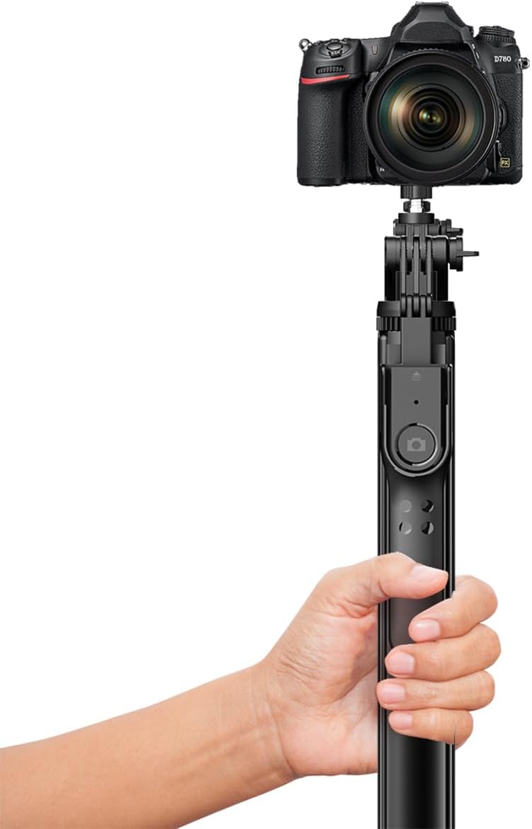 Extendable Selfie Stick with Tripod, 1.75 Metre, Universal Rotation, Remote Control