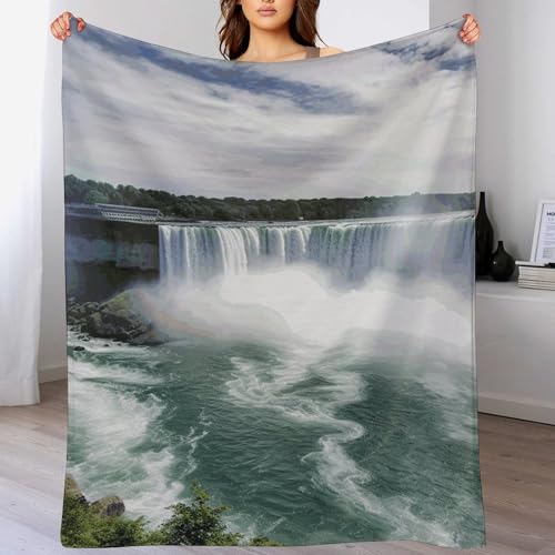 Couverture flanelle douce Niagara Falls jeté de canapé et voyage