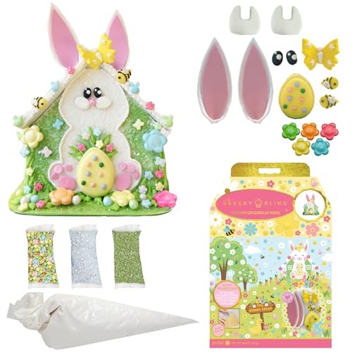 Bunny Patch Insta-House™ Easter Cookie Decorating Kit – Pre-Baked Vanilla Cookie House for Kids & Families – Nut-Free, Easy No-Bake DIY Craft