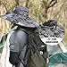 NENYLEI Outdoor Wide Brim Sun Hat with Solar Fan Fishing Hat with Solar Powered Fan -Solar & USB Charging (Fan*2, G)