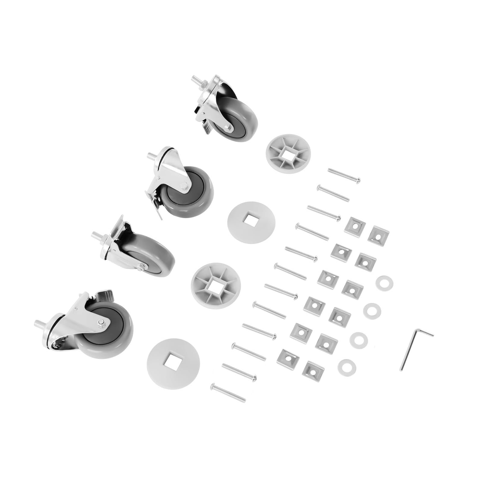 Royal Catering RCSW-5.1 Carrello Portavivande Carrello di Servizio Carrello Cucina (5 Ripiani, Capacità di Carico 150 kg, Distanza tra i Vassoi 27 cm, Protezione Anti-Urto) Acciaio Inox