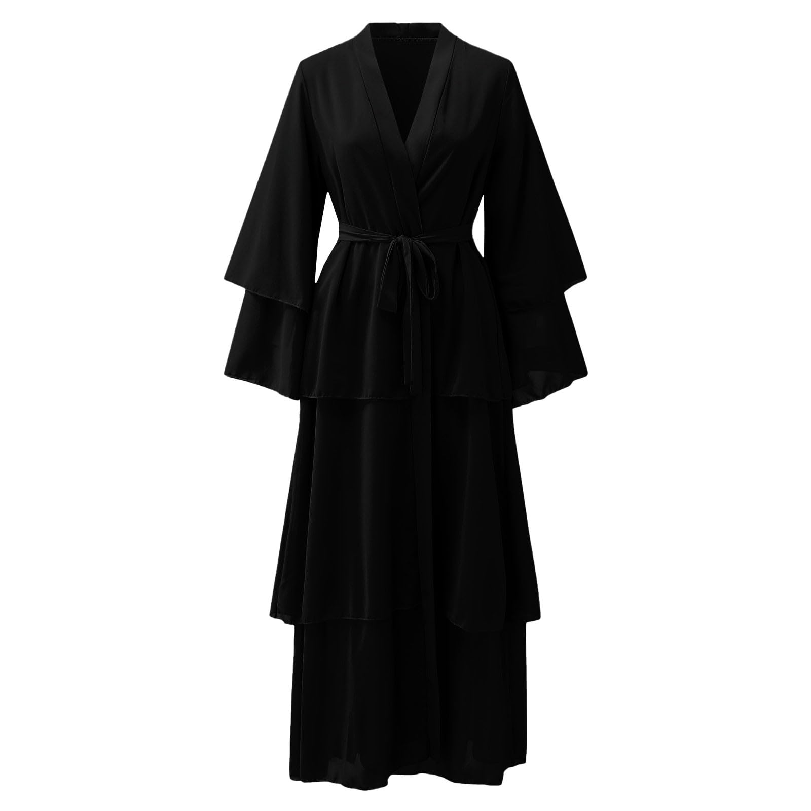 Abaya Musulmana De Oración para Mujer Manga Larga Suelto Ramadán Burka Abaya Kaftan Túnica Mujer Oriente árabe Trajes para Eid Ramadán Vestido De Oración con Hijab