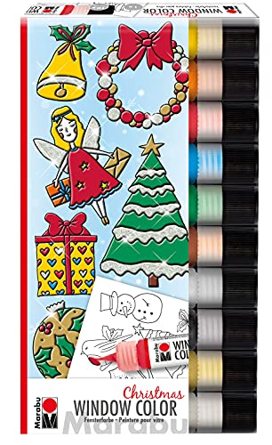 Marabu 0406000013894 - Window Color Christmas Set, 10...