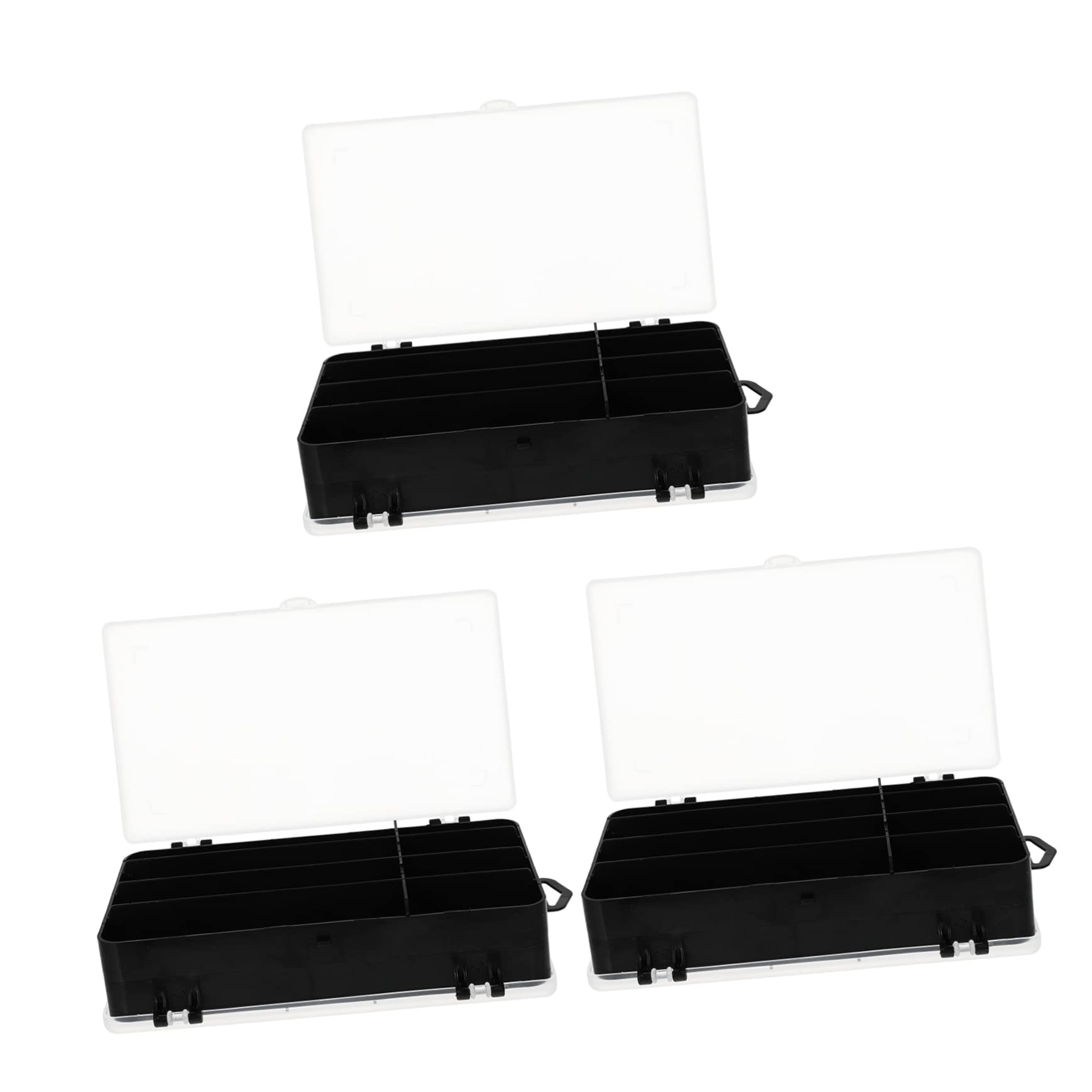 TOYANDONA Scatola Accessori per La Pesca Contenitori Container di Attrezzatura da Pesca Scatole per Esche da Pesca Custodia per Esche Contenitore per Esche da Pesca Pp Nero