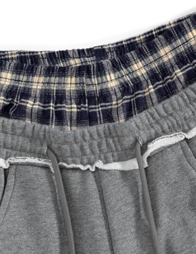 Aelfric Eden Baggy Wide Leg Sweatpants for Women Men Double Elastic Waisted Streetwear Y2K Casual Lounge Pants Trouser with Pockets Dark Grey Medium — view 3