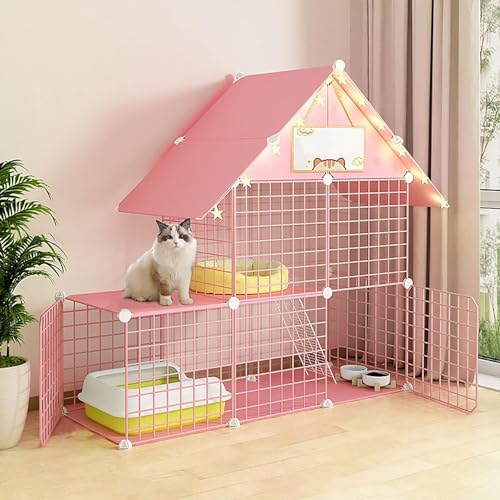 Maison cage d'intérieur chats HJMMWT avec hamac pour salon moderne
