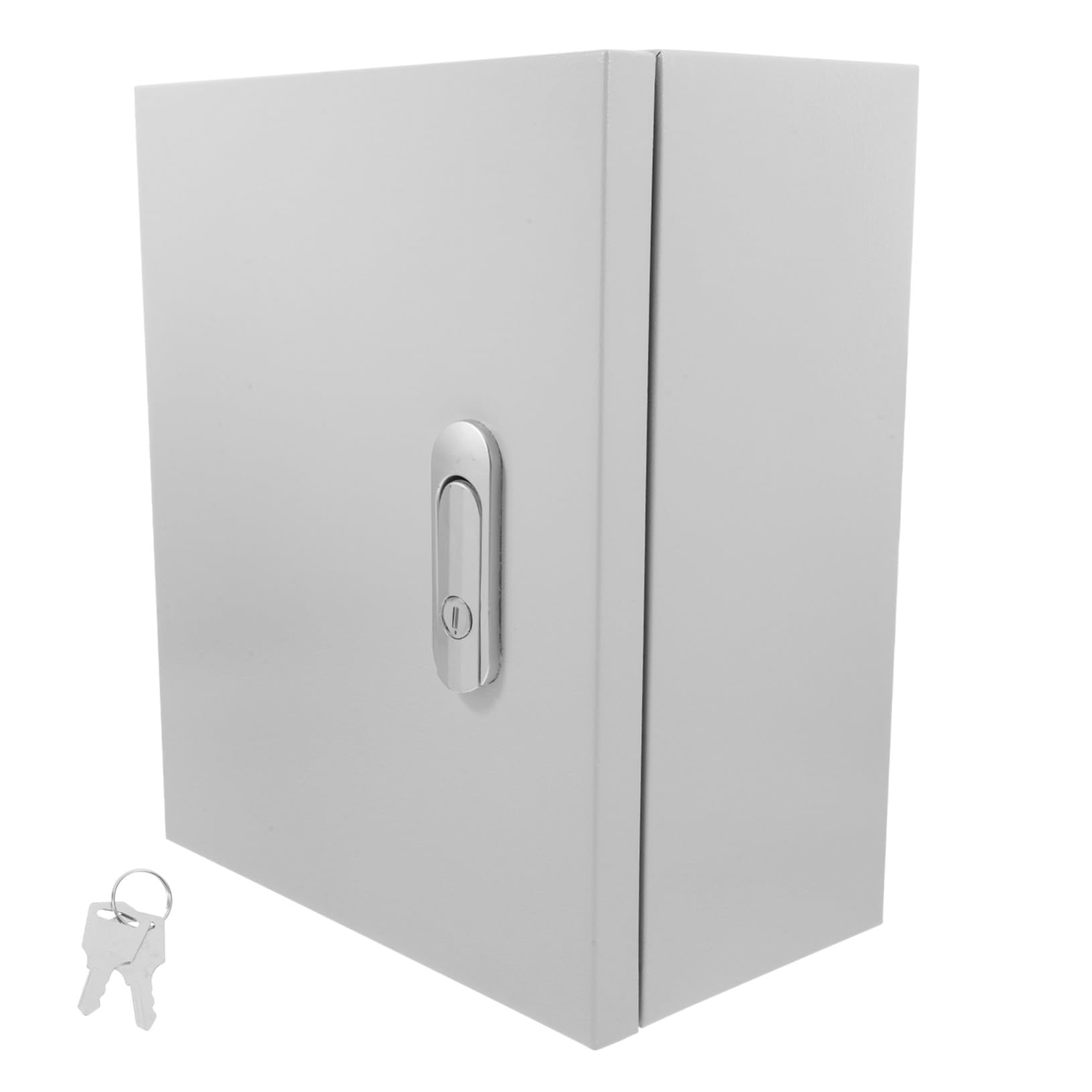 DOITOOL Elektrische Verteilerbox aus Eisen mit Großer Kapazität und Sicherheitsverschluss Vielseitig Montierbar für Außenbereich mit Eleganter Weißer Oberfläche