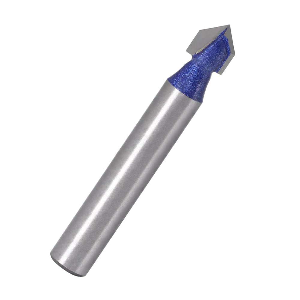 4pcs 90 Degree V Groove Router Bit Set Carbide 1/4 Inch Shank V Cut Router Bit Set V Grooving Bit