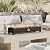 COSIEST 28" Tabletop Fire Pit, Outdoor Propane Fire Pit Table w Magnesium Oxide Rectangle Base, 40,000 BTU Stainless Steel Burner, Glass Rocks, Glass Wind Guard, Fits 20lb Tank Outside