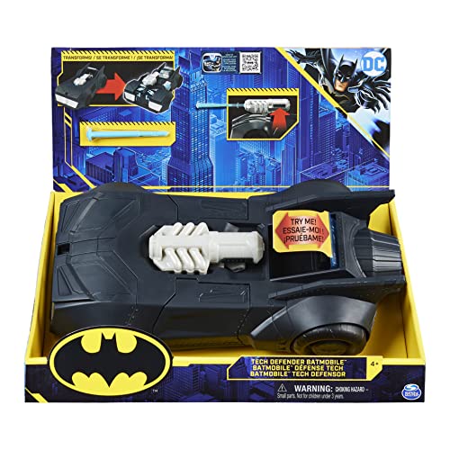 Batmobile Tech Defender Batman avec lance-projectiles et cockpit extensible