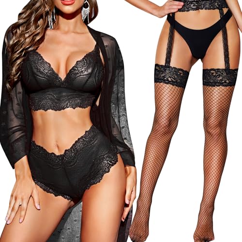 Ensemble de lingerie et bas autoportants pour pimenter vos nuits de noces