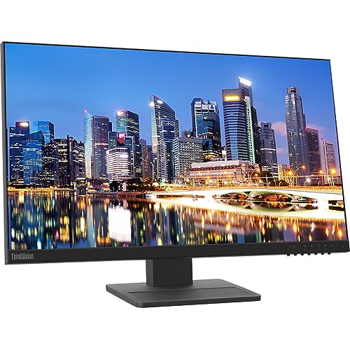 Image of Lenovo ThinkVision E24 1920 x 1080 LED FHD LCD Monitor, 2-Pack Bundle with HDMI, VGA, Speakers, DisplayPort, Dual Monitor Stand, ThinkPad USB-C Dock, MK540 Wireless Keyboard and Mouse, and Wrist Pad