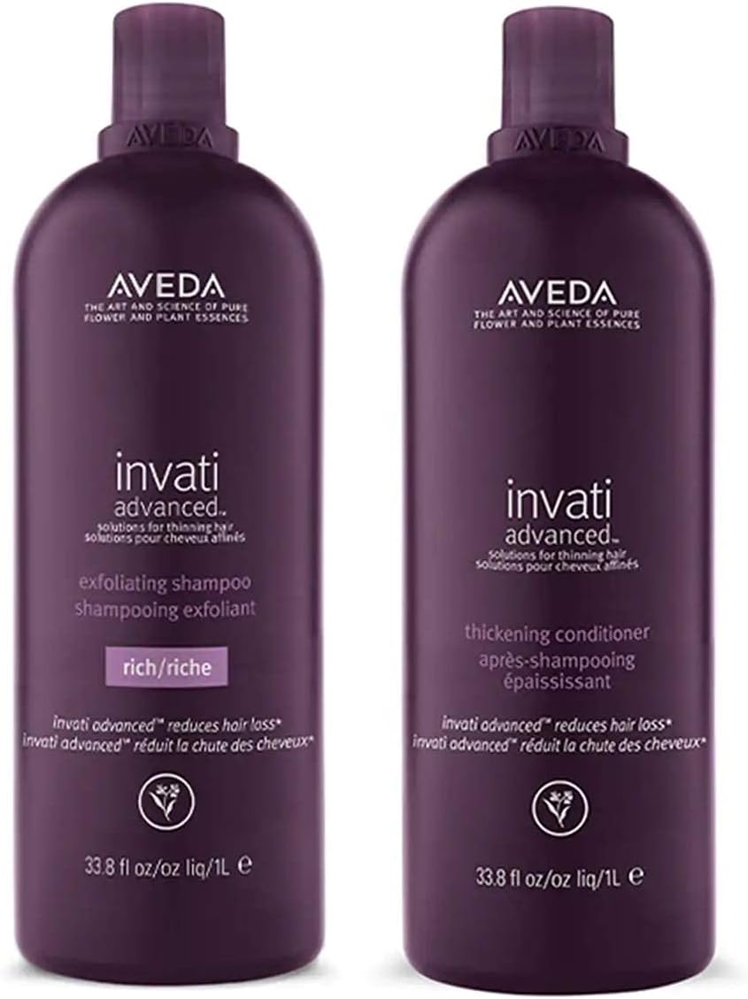 Aveda Invati Advanced Rich Exfoliating Shampoo and Thickening Conditioner 33.8 oz