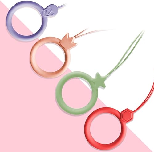 Miniatura 4 de Gatuida 9 piezas de cordón para teléfono celular, llavero de silicona, correa de teléfono, cadena de cuerda colgante, llavero antipérdida