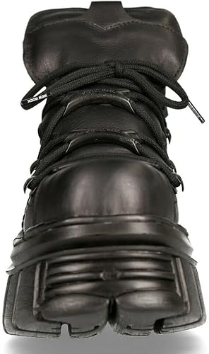 Miniatura 4 de New Rock 106N Tower - Botas de tobillo para hombre, 100 % piel, estilo gótico, estilo punk, a la moda