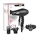 Professional Ionic Hair Dryer with Diffuser for Curly Hair,Fast Drying Blow Dryer with Comb,AC Motor Low Noise Hair Blow Dryer with Diffuser & Comb & Concentrator