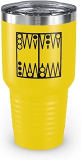 Teegarb Letter Blanket Vaso de acero inoxidable de 30 onzas, colores humorísticos, entretenimiento, divertidos juegos de mesa, Scrabble, backgammon, mesa vintage, 30 onzas, amarillo