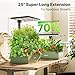SUNCOZE 20 Pods Hydroponics Growing System Kit, Indoor Herb Garden with Dimmable Grow Light 30W, 10L Large Water Tank with Adjustable Height to 25