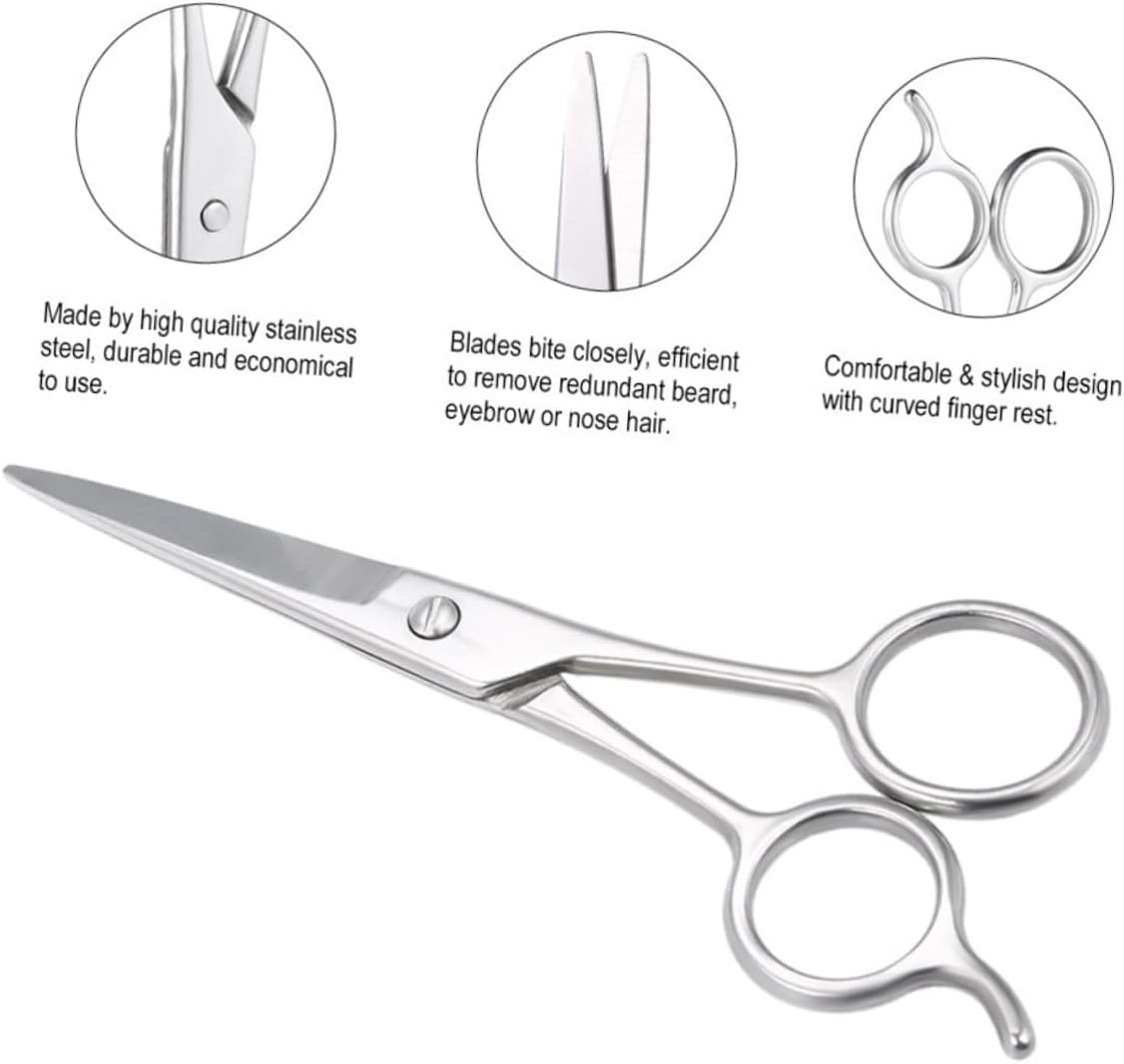 NOLITOY Professional Beard Scissors Easy to Use Compact Design for Beard Care Eyebrow Trimming and Styling