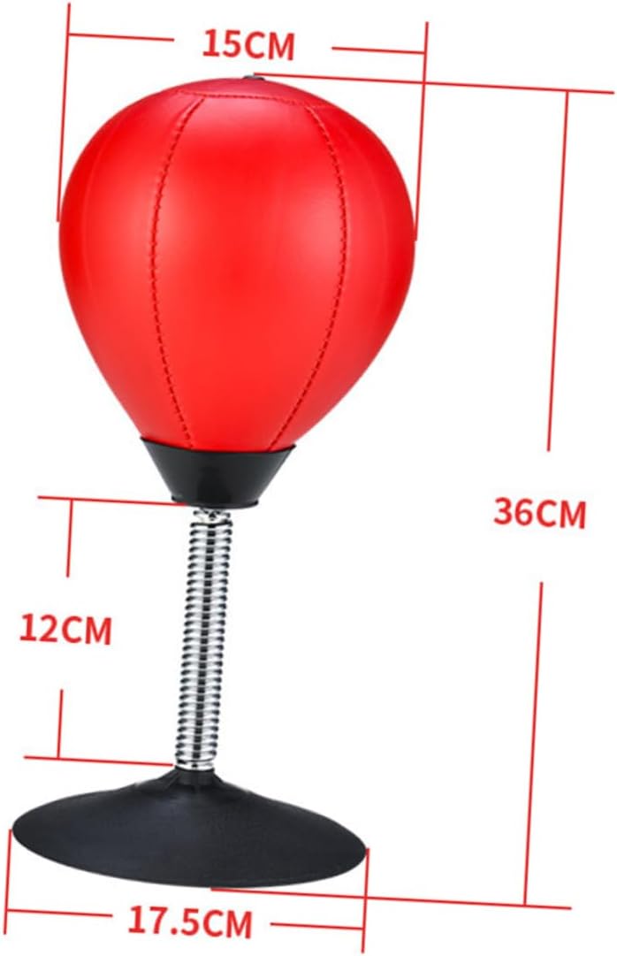 Desktop Boxing Ball Small Suction Cup Stress Reliever Fun Decompression for Boys Durable PU Material for Home Office