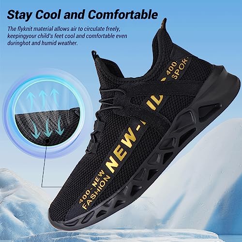 Daclay Kids Shoes Running Shoes Girls Boys Primary School Students Spring And Autumn Casual Shoes Sports Shoes Black #TOP1