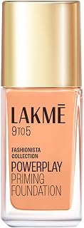 Lakme Powerplay Priming Foundation, Natural, Flawless Finish, Medium To Full Coverage, Built in Primer, Long Lasting, SPF ... Price In India