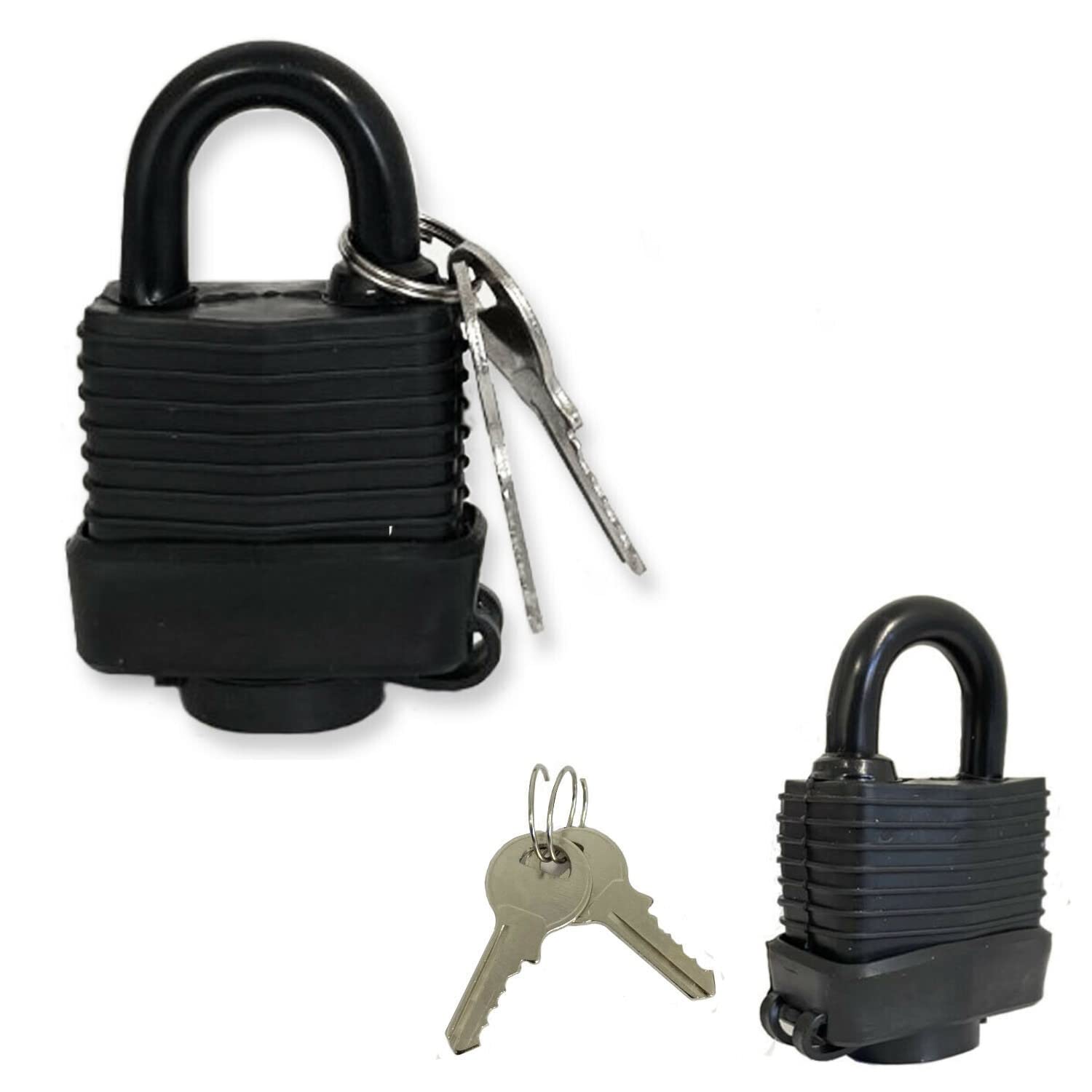 Lizzy Waterproof Padlock | 40mm Heavy Duty Padlocks with Keys | Secure Used for School, Gym, Outdoor Shed Locker Garage