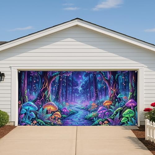 Housse de porte de garage Mystical Forest pour masquer une façade - 7