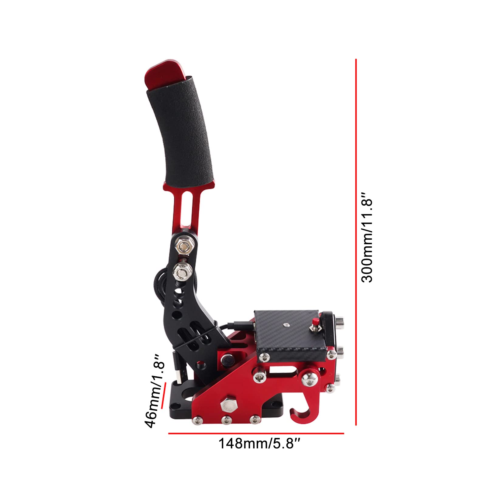 Areyourshop USB3.0 14Bit PS4/PS5 Handbrake for Racing Games Steering Wheel Stand G29 Red