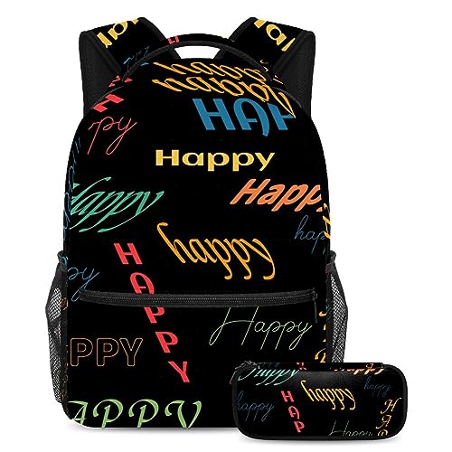 Sac à dos scolaire enfant et adolescent multicolore avec trousse