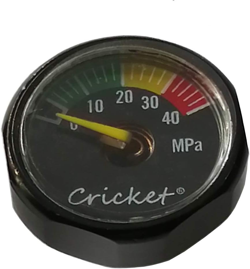 UP100 2pcs PCP Paintball Airforce High Pressure Pump Pressure Gauges Black 1 Inch Mini Air Gauge Scuba Manometre 40MAP Thread M8 x 1