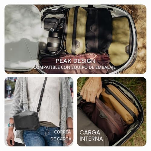Almacenamiento estilo origami Peak Design Tech Pouch con paso de cables resistente al agua 3