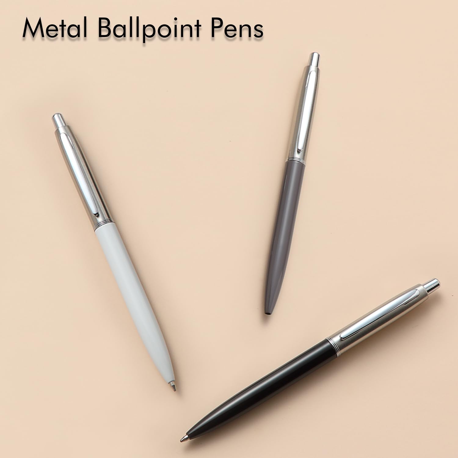 Snapklik.com : ChaoQ Ballpoint Pen, 3 Pcs Retractable Metal Ballpoint ...