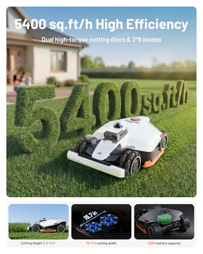 Image of Mammotion LUBA 3 AWD 3000H Robot Lawn Mower for 0.75 Acre, 360 LiDAR+NetRTK+AI Vision Tri-Fusion Positioning, All-Wheel-Drive for 80% Slopes, 30 Multi-Zone Management, Cutting Height 2.2 inch-4.0 inch