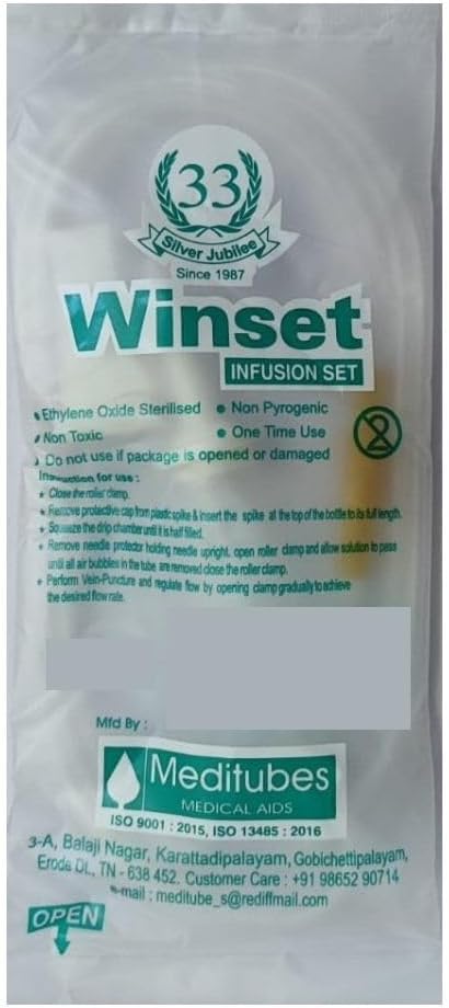 B-Arm Winset Intravenous Infusion Iv Set (Pack Of 25)