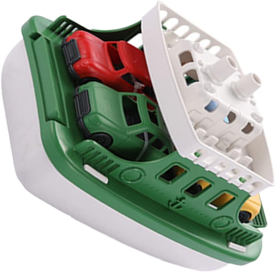 1 Set Transport Boat Friction Powered Pull Back Vehicle for Educational Transport Bright Colors Realistic Play