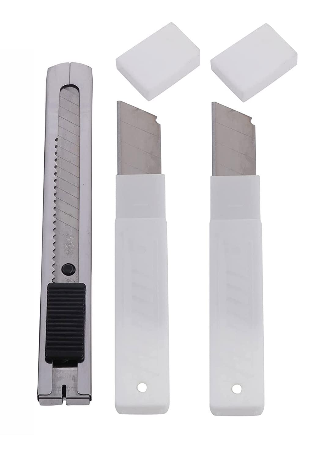 KEPY THE MALL 1 Pcs Heavy Duty Stainless Steel 18mm Cutter Knife for Cutting Papers, Wallpapers, Cardboard, Vinyl, Tapes Etc Set With ( 20 ) replacement Blades (B0BBT5RWYQ) Amazon Price History, Amazon Price Tracker