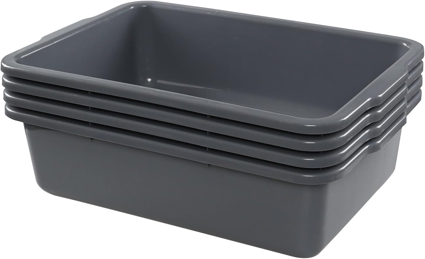 34 L Plastic Bus Tubs Commercial, Large Bus Box, 4 Packs