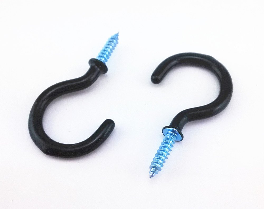 Crochets à Visser Plafond Vis Crochet En Vinyle Noir Crochet De Ur