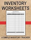 Inventory Worksheets: 8.5' x 11' Simple Inventory Tracker for Small Retail Sales Businesses, Inventory Ledger...