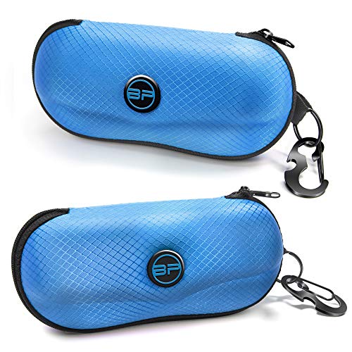 Image of BLUPOND Sunglasses Case Semi Hard EVA Shell with Metal Hanging Hook Belt Clip Sun Glasses Storage