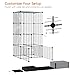 HOOBRO Cat Cage with Litter Box, 3 Tier Indoor Cat Enclosure Playpen with Storage, Food Bowls and Scratching Post, Detachable Metal Wire Kennel Crate, 27.6