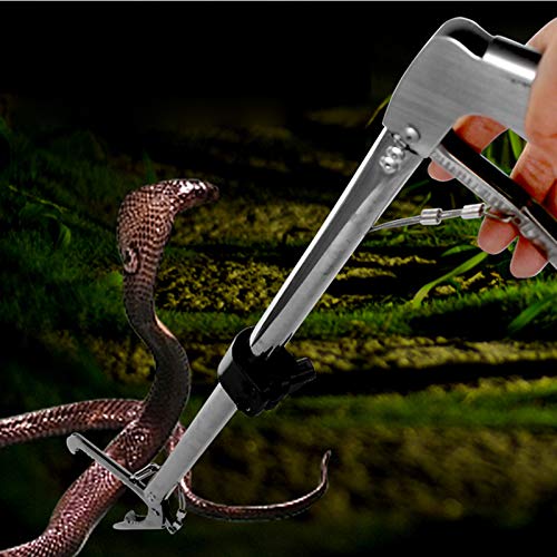 Helloland 39" Heavy Duty Snake Clamp Aluminum Alloy Snake Tongs Reptile Grabber Catcher Wide Jaw Handling Tool (Foldable-100Cm) #TOP1