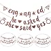 2 Pieces Engagement Party Banner Decoration, Include He Asked She Said Yes Banner and Engaged Banner for Wedding and Engagement (Rose Gold)