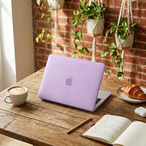 Funda MacBook Neo 13 A3404 rígida antiarañazos anticaídas morado claro lavable 7